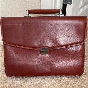 Elegant Brown Leather Briefcase